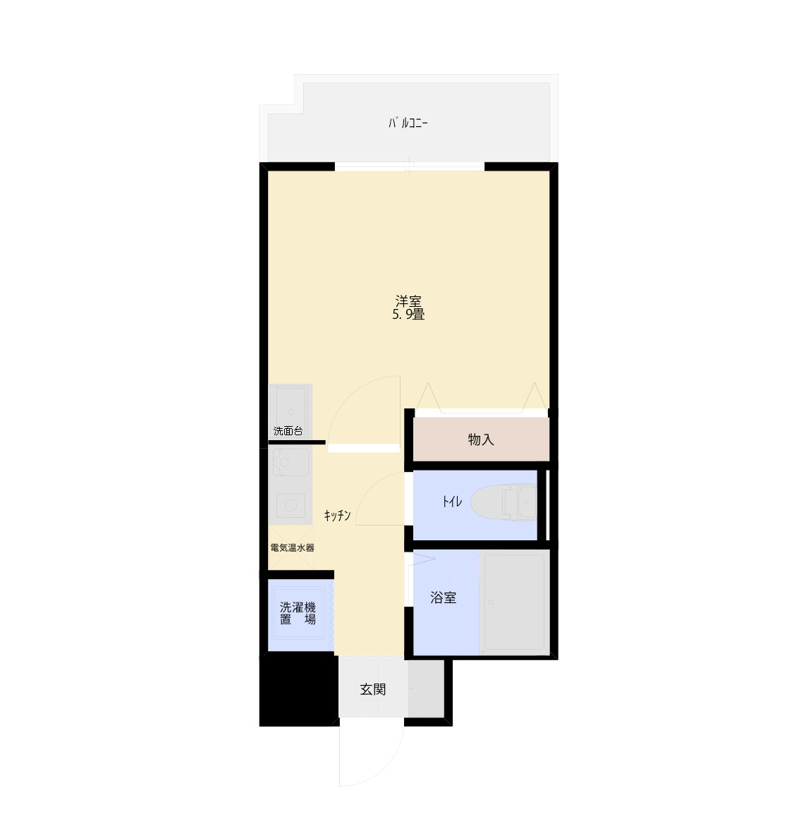 桃山学院大学公認ワンルームマンション2aタイプ